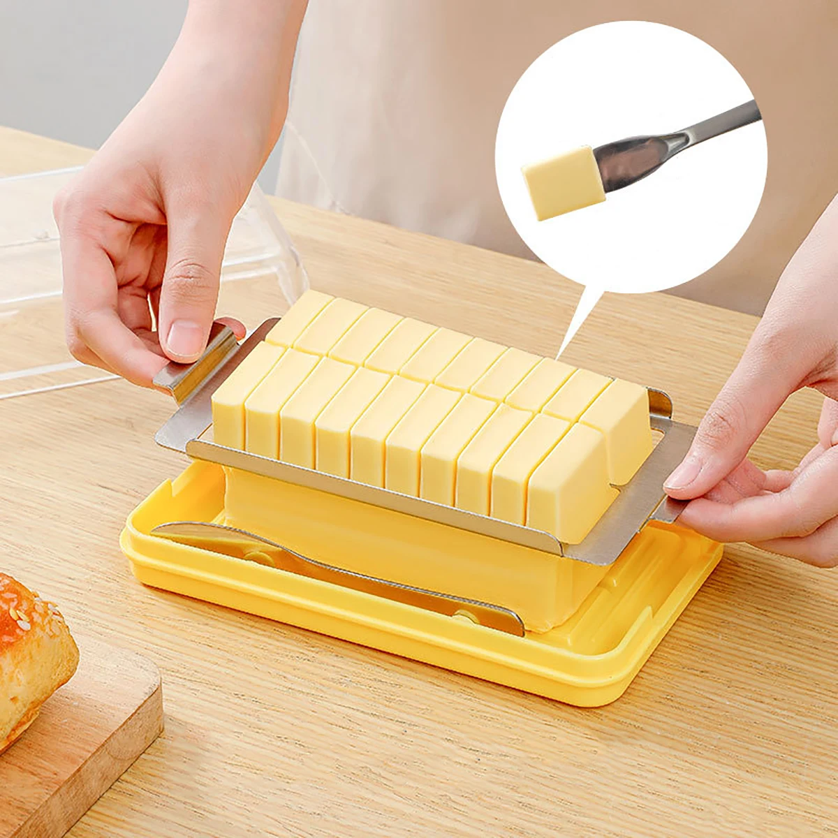 Frozen Butter Refrigerator Crisper Box, New Cheese Butter Cutting Storage Container