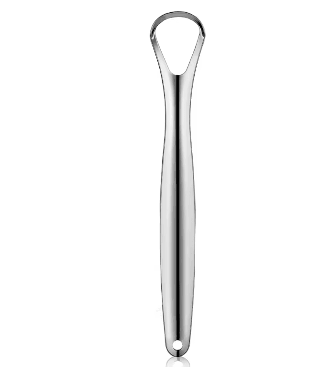 PureSteel Metal Tongue Scraper Cleaner Set