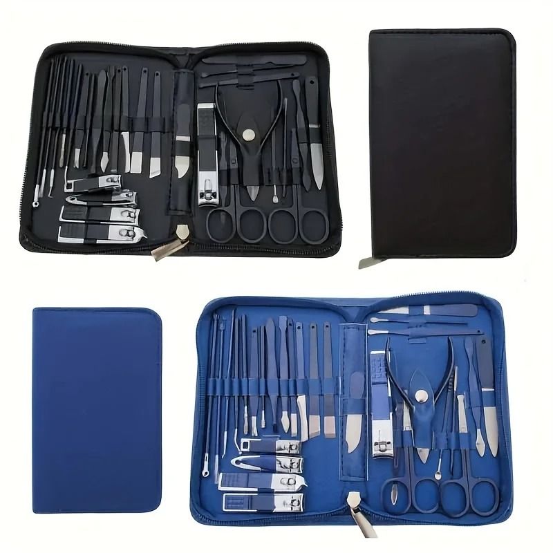 Professional 30 Piece Manicure and Pedicure Set with Stainless Steel Tools