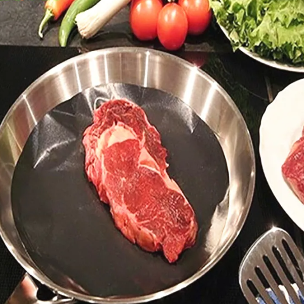 Non-Stick Round Fryer Mats Wok & BBQ Cooking Liners