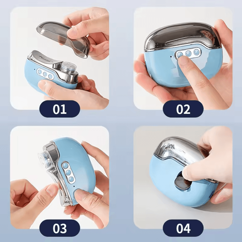 4-in-1 Electric Nail Clipper & UV Dryer Kit – Automatic Trimmer, Grinder & Polisher