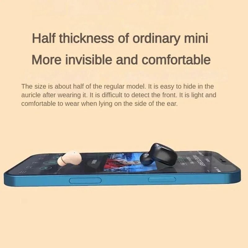 Mini Wireless Bluetooth Headset with HD Sound and Invisible In Ear Design