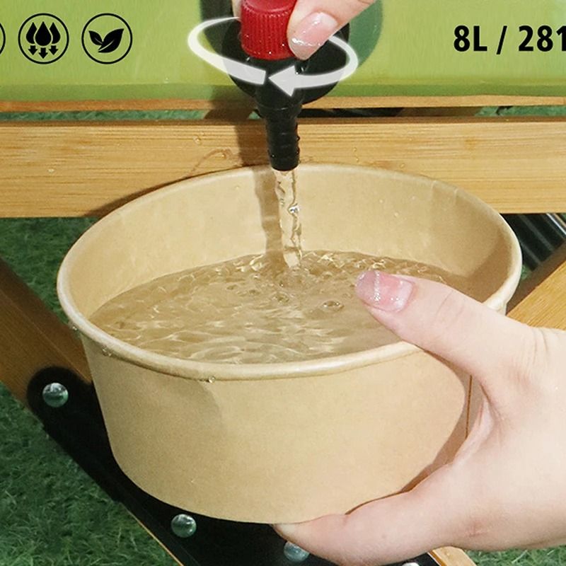 8L Outdoor Portable Water Bag with Faucet and Handle