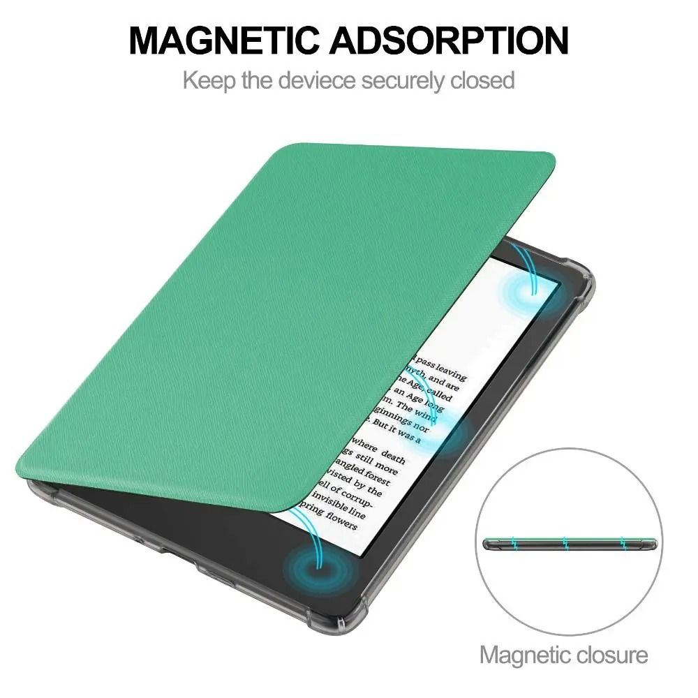 Kindle Basic 6 Inch Smart Case with PU Leather Front TPU Back Auto Wake Sleep Cover