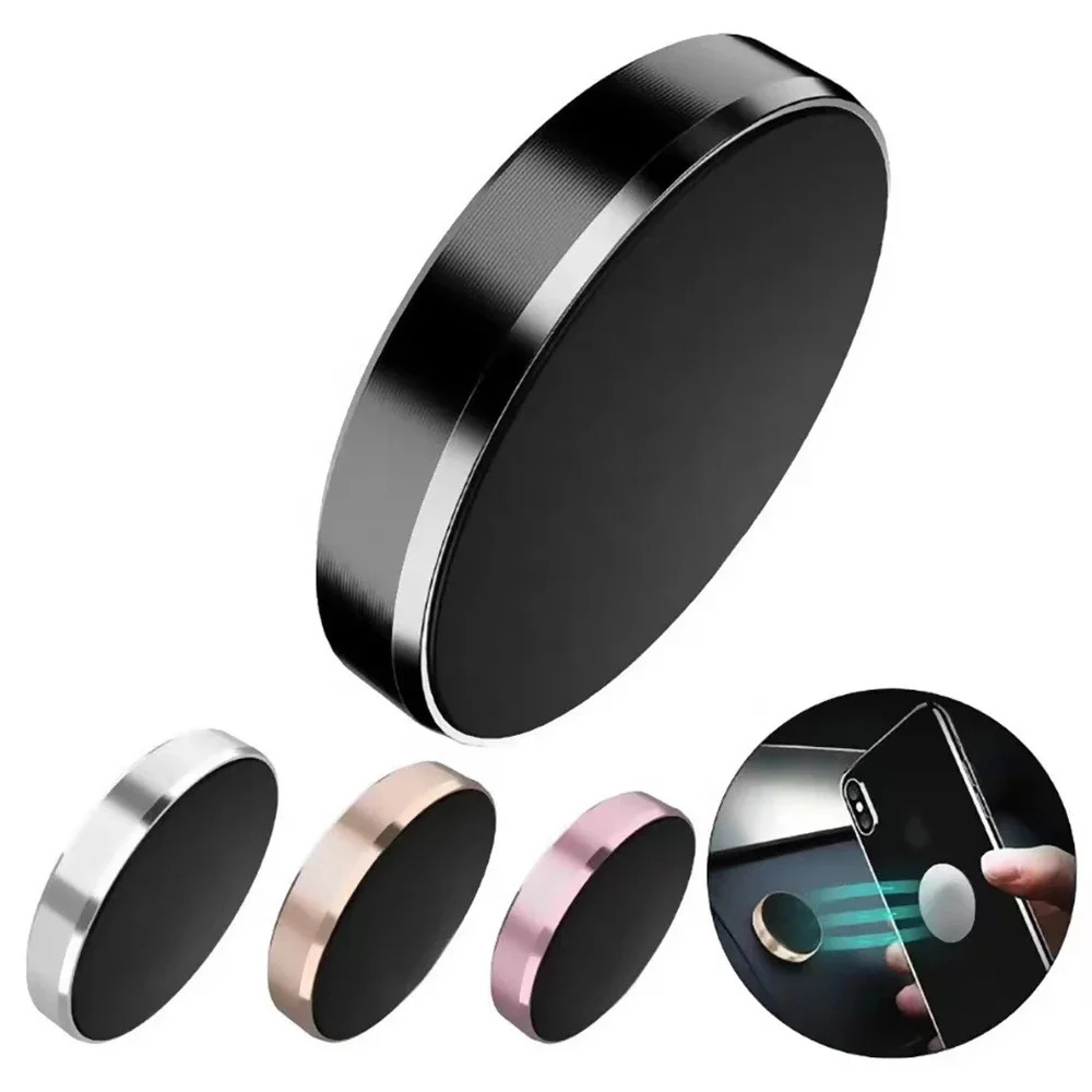 Magnet Mount Car Phone Holder, Stick On Dashboard Bracket, Magnetic Mobile Support for Car and Wall