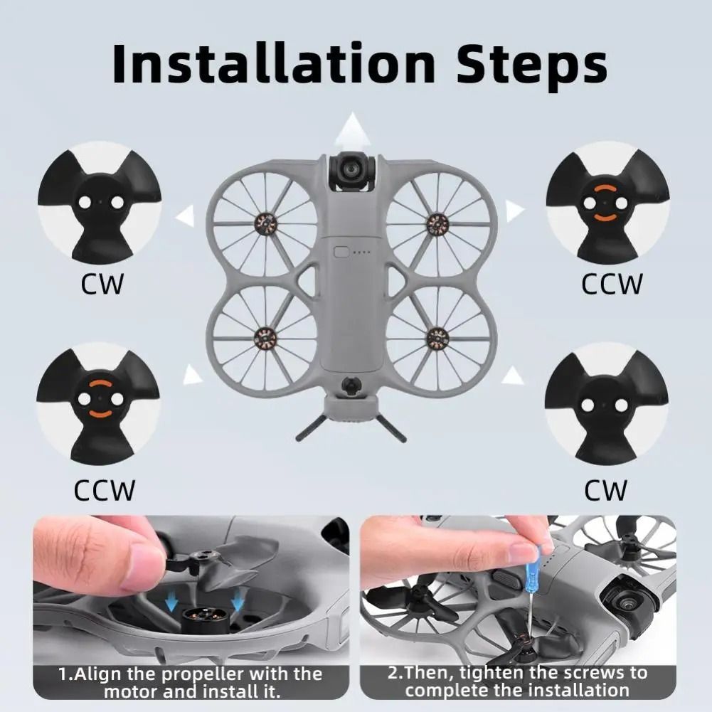 Spare Propeller Set for DJI Neo 2 Drone with Screwdriver