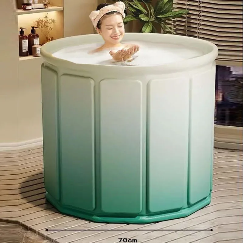 Portable Bathtub for Children and Adults, Thickened Environment Friendly PVC Foldable Bath Tub