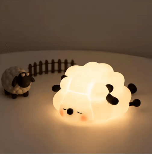 Cute Silicone Animal Night Light with USB Rechargeable & Dimmable Glow