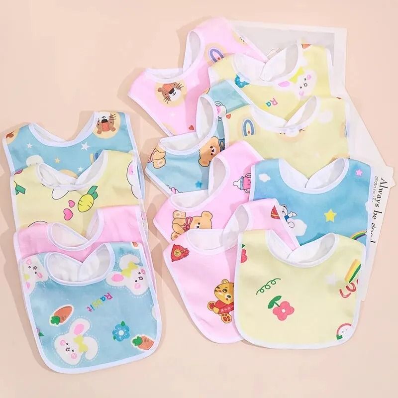 Ultra Soft Waterproof Baby Bib Set with Snap Closure