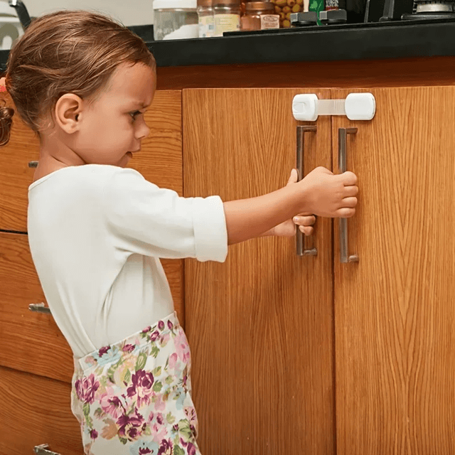 SecureLatch Baby Safety Lock Set – Adhesive Childproof Cabinet and Drawer Locks