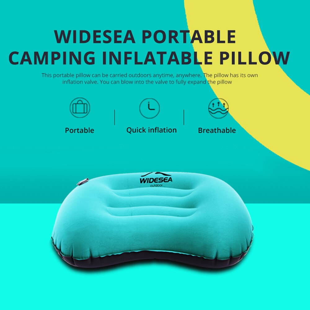 Portable Inflatable Pillow, Camping Equipment, Folding Compressible Air Cushion, Outdoor Protective Sleeping Gear