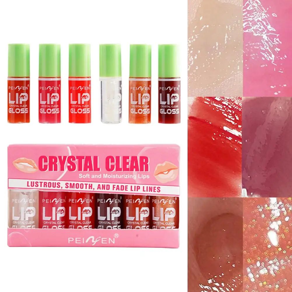6 Piece Hydrating Lip Oil Gloss Set Moisturizing Lip Gloss Collection