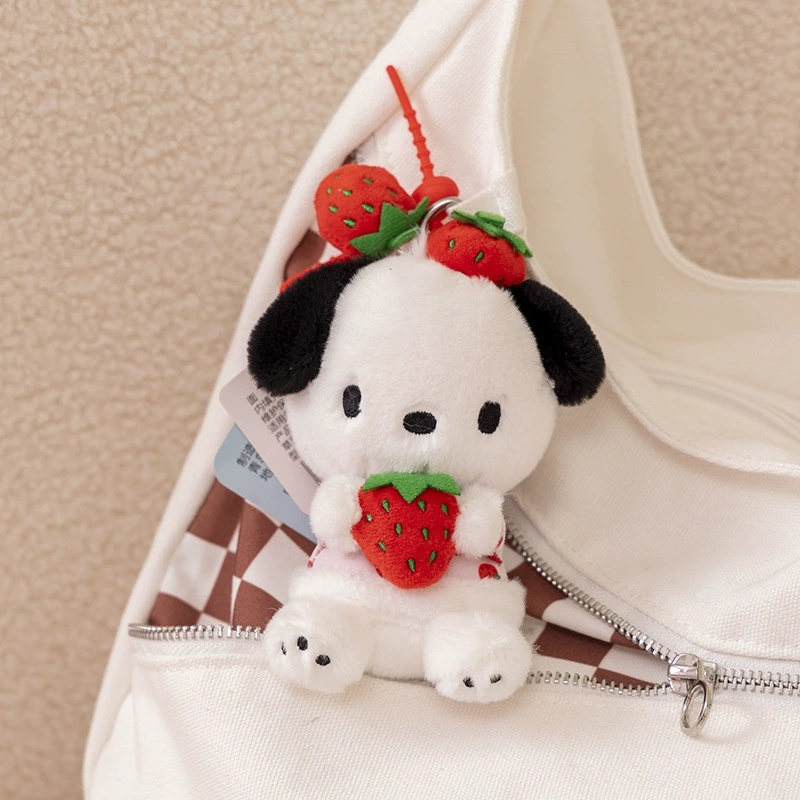 Authentic Sanrio Hello Kitty Kuromi Plush Doll Keychain Cute Christmas Gift Pendant