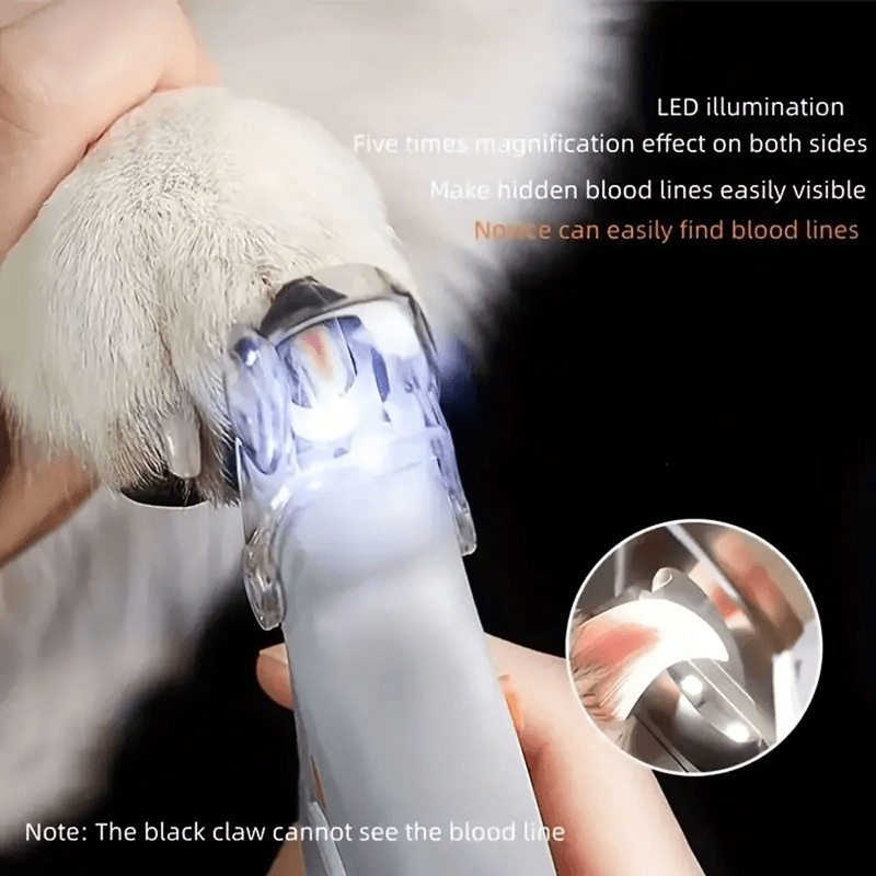 PawBright LED Pet Nail Clippers with Magnifier