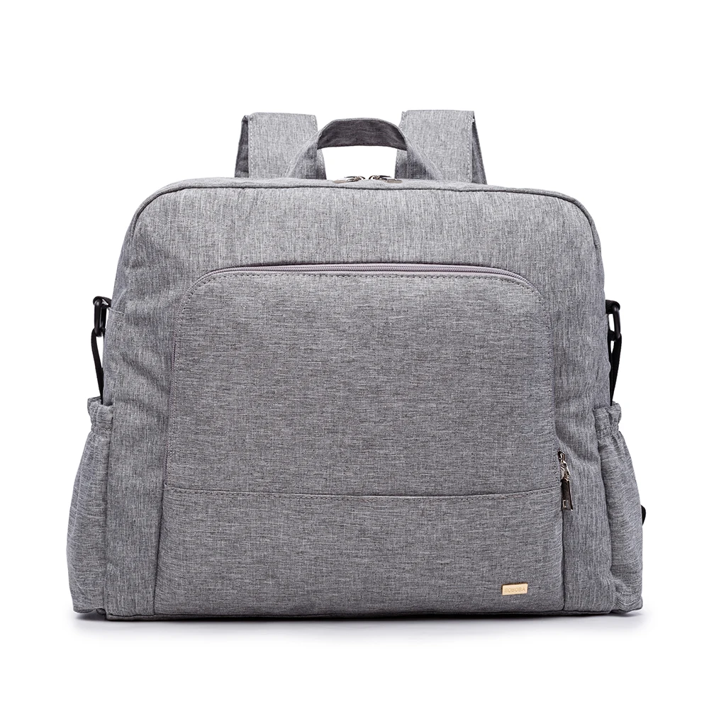 Stylish Solid Diaper Bag, Waterproof Multi-functional Nursing Backpack, Large Baby Changing Bag