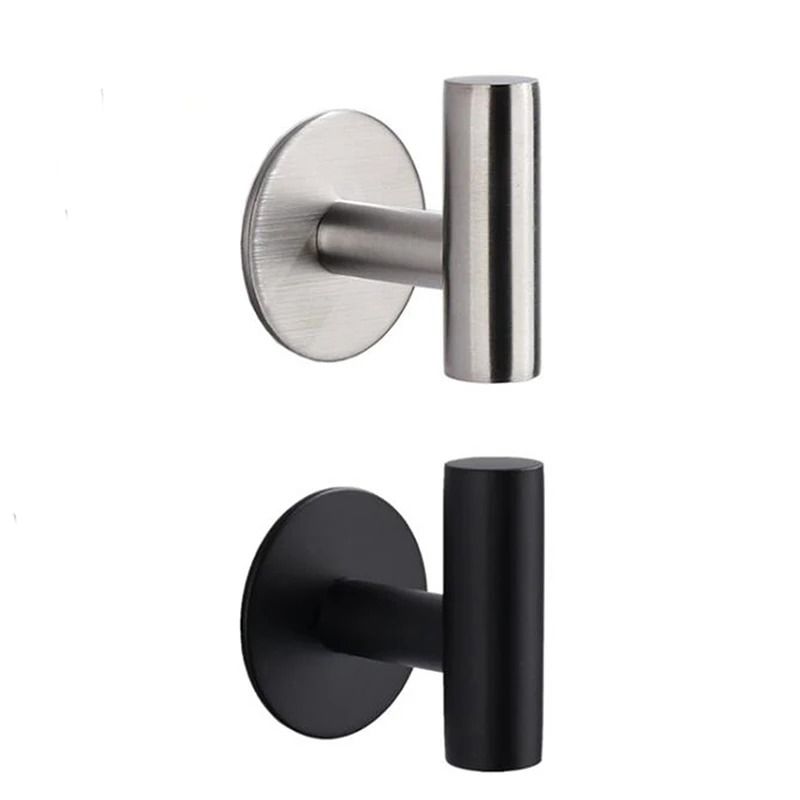 Aluminum Alloy Robe Hook Self Adhesive Rustproof Wall Coat Rack