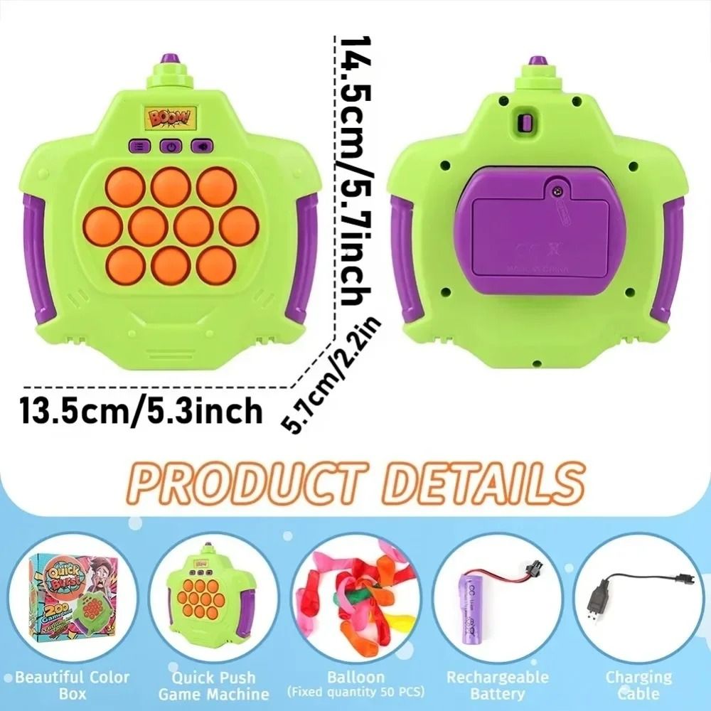 Light Up Pop It Game Quick Push Electronic Fidget Puzzle Toy