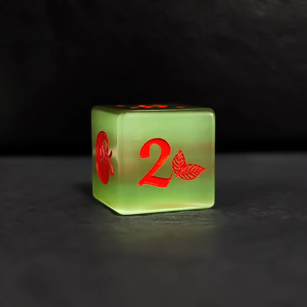 Sided Dice Cube, Game Dice, Glass Apple Desktop Chessboard, Entertainment Toys