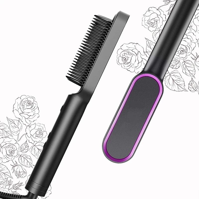 Electric Hair Straightener Brush – Professional Ceramic Fast-Heating Hair Styler