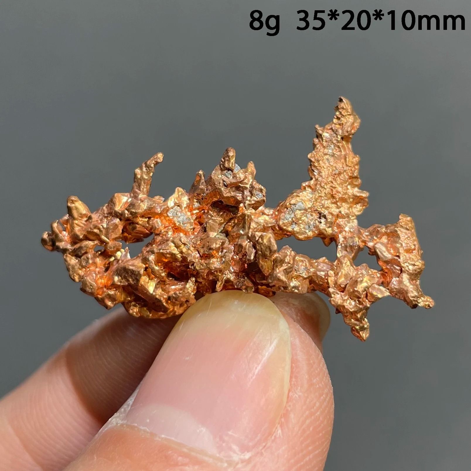 Natural Native Copper Cluster | Raw Mineral Specimen Quartz Rock | Metallic Healing Stone for Executive Home & Office