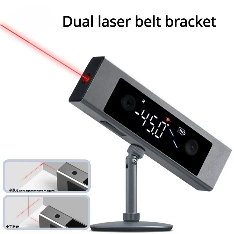Digital Laser Level Goniometer Auto Calibration Angle Meter Protractor Inclinometer for Woodworking and Construction