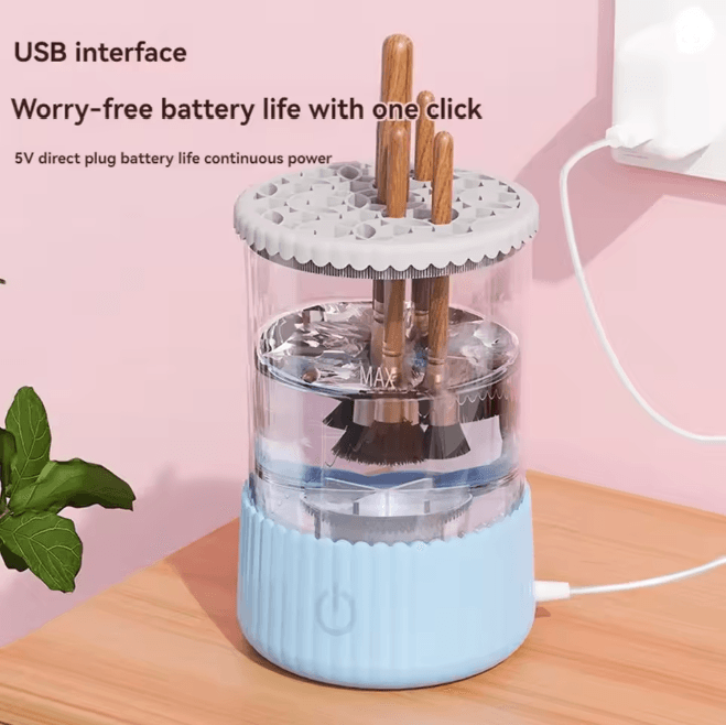 3 in 1 Electric Makeup Brush Cleaner USB Rotary Washing and Drying Machine