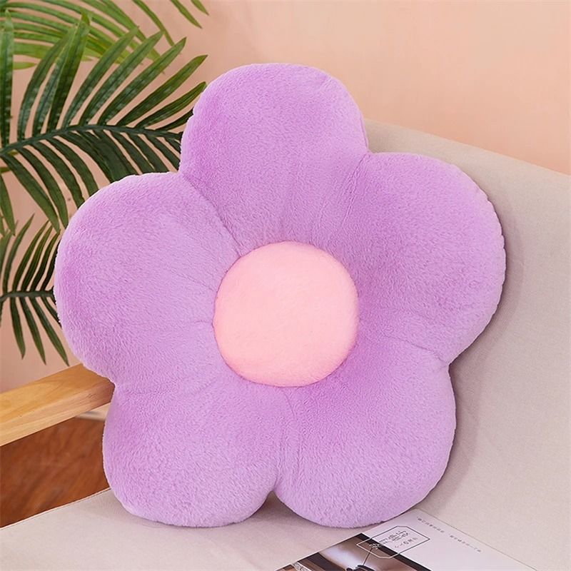 Soft Five Petal Flower Cushion