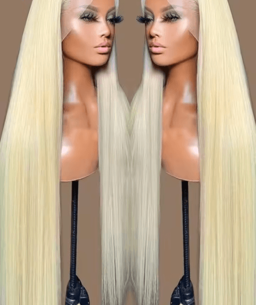 613 Honey Blonde Straight Human Hair Wig with HD Transparent Lace (13by4 / 13by6 / 360)