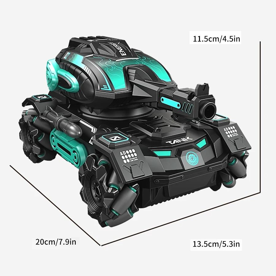 RC Spray Stunt Car 2.4G Remote Control Water Polo Tank Toy with Launch Feature