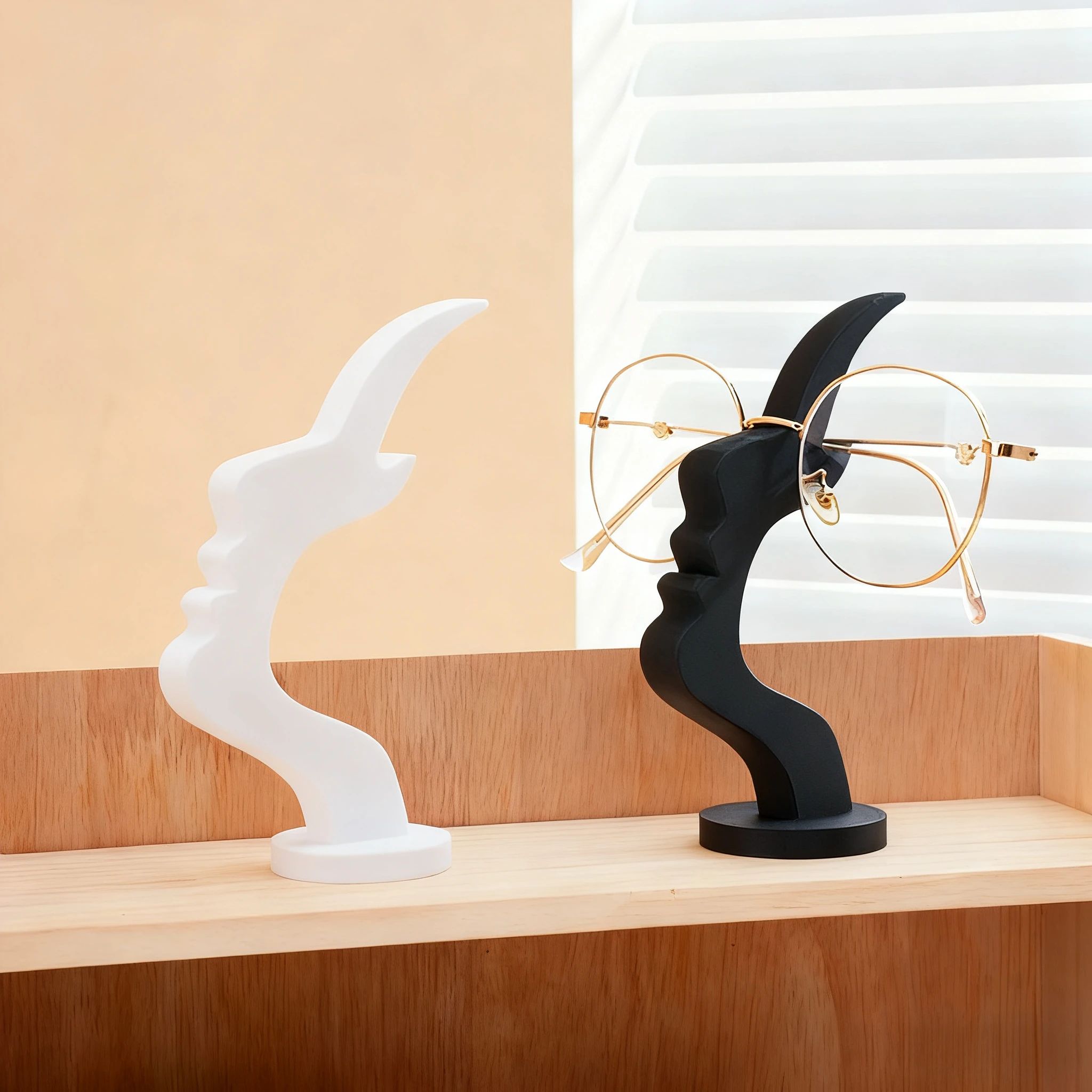 Curved Eyeglass Holder Stand Minimalist Desk Organizer