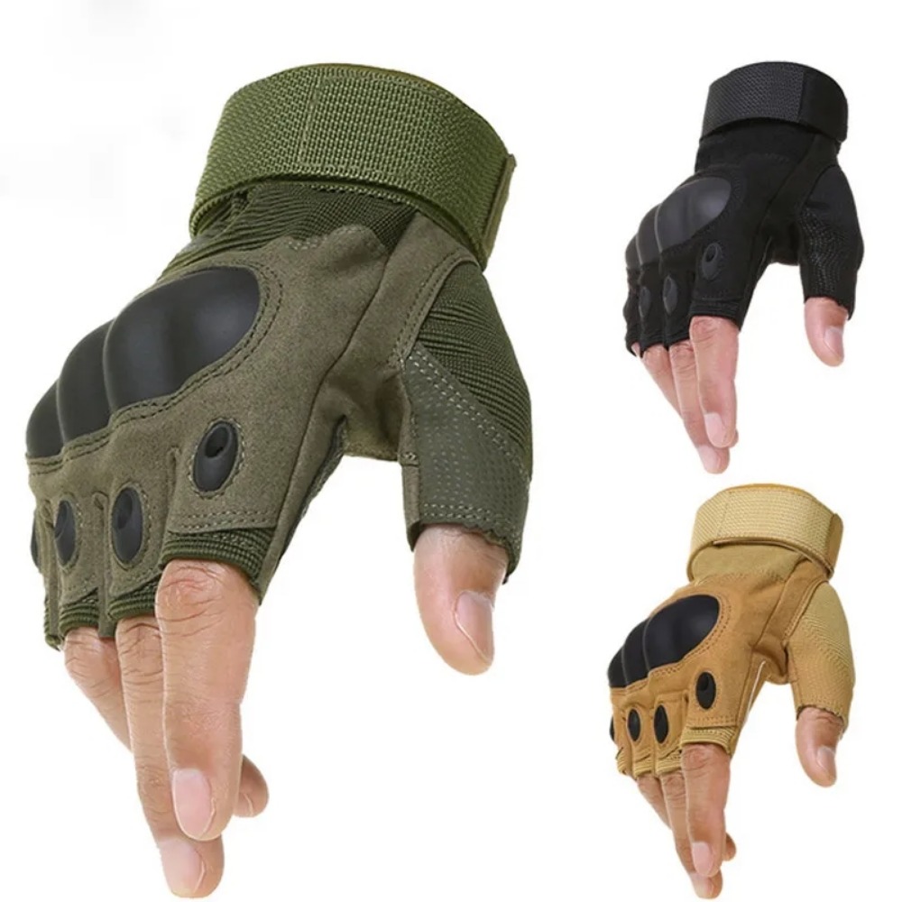 Tactical Half Finger Gloves for Shooting, Paintball, Airsoft, & Bicycle Anti-Skid Protective Gear for Men