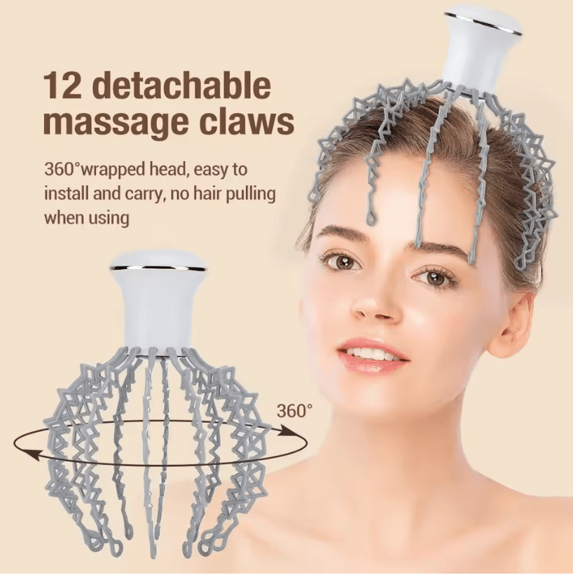 RelaxClaw Rechargeable Electric Octopus Claw Scalp Massager
