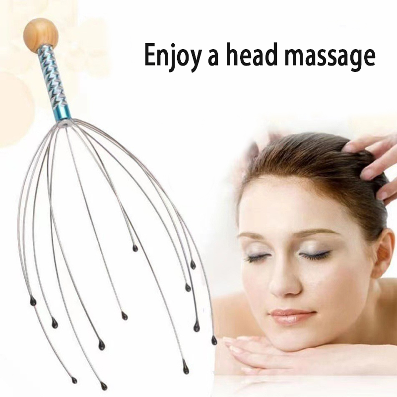 Head Massager Scratching Octopus Scalp Tool, Non Soul Extractor, Divine Tool for Health and Wellness Head Therapy