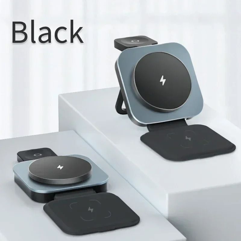 Metal 3-in-1 Foldable Magnetic Wireless Charging Station