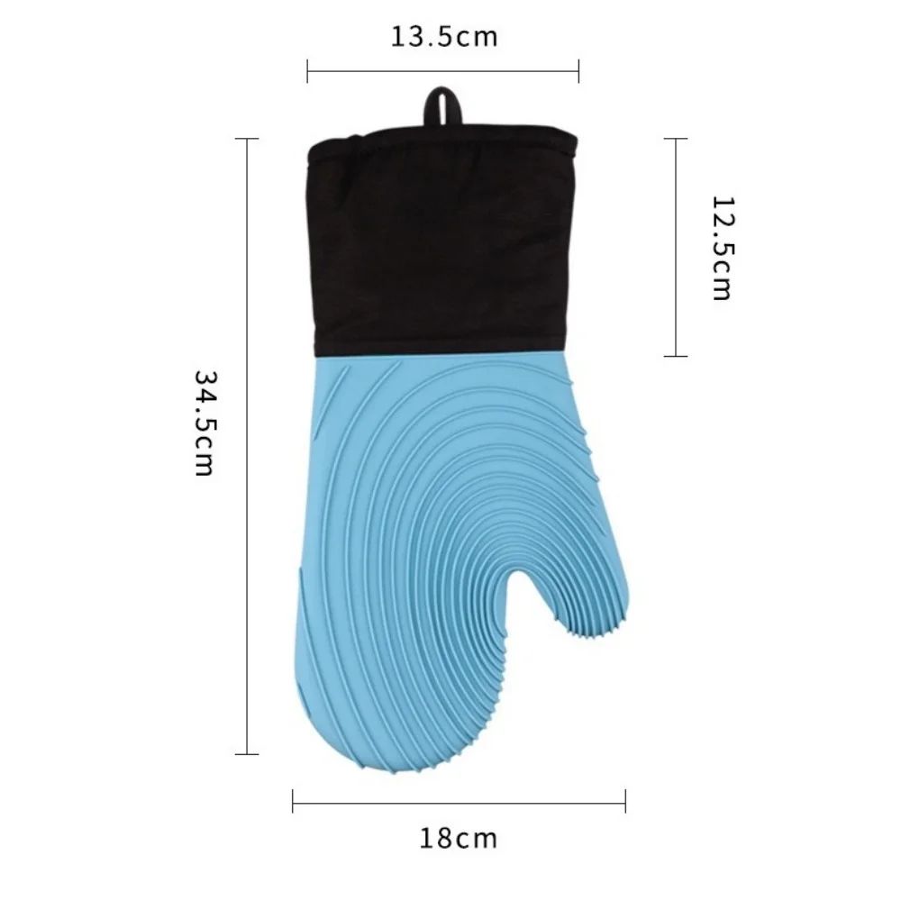 Extra-Long silicone oven mitts, Heat-Resistant, BPA-Free Cooking & BBQ Gloves (Easy-Clean, Non-Slip Grip)