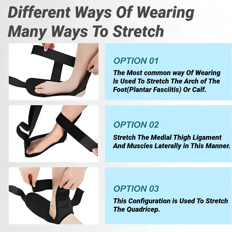 Muscle Relaxation Yoga, Fitness Band Leg Stretcher, Flexibility Strap, Open Back, Plantar Fasciitis Rehabilitation