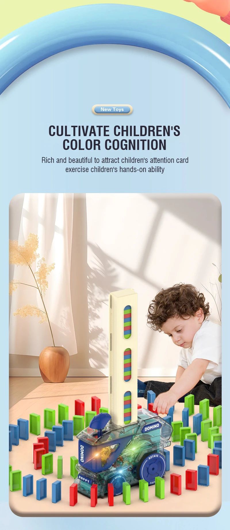 Automatic Domino Train Building Toy