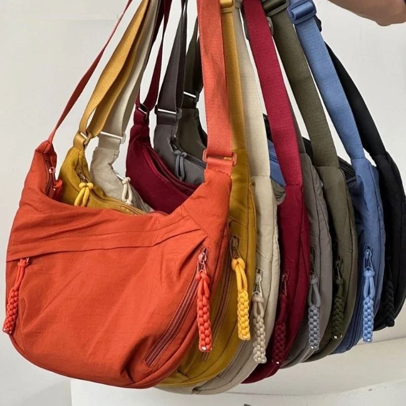 Womens Soft Cloth Shoulder Crossbody Bag