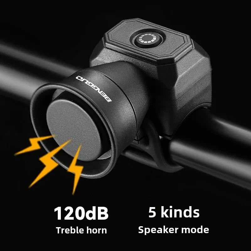 Rechargeable Bicycle Horn Electronic Bike Bell with Waterproof Design