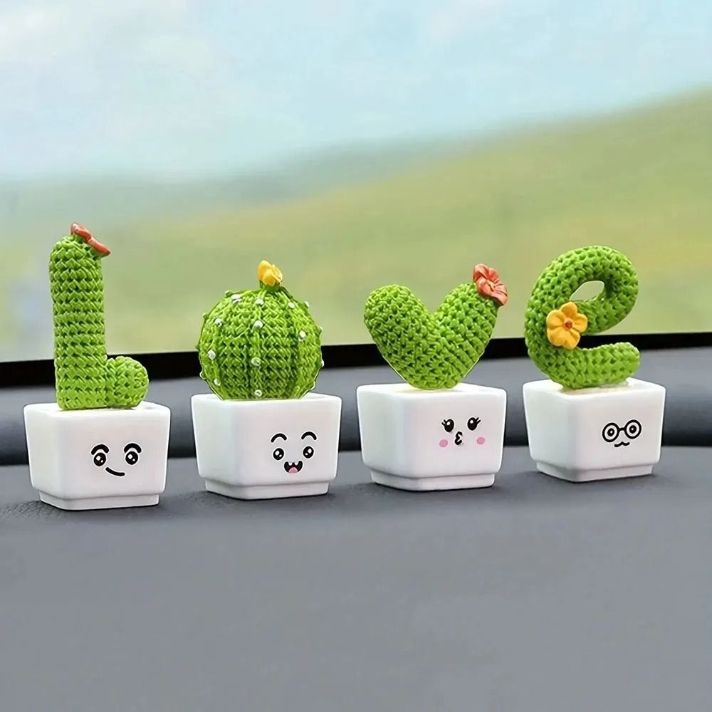 Desert-Mini 4PC Resin Succulent Sculpture Set