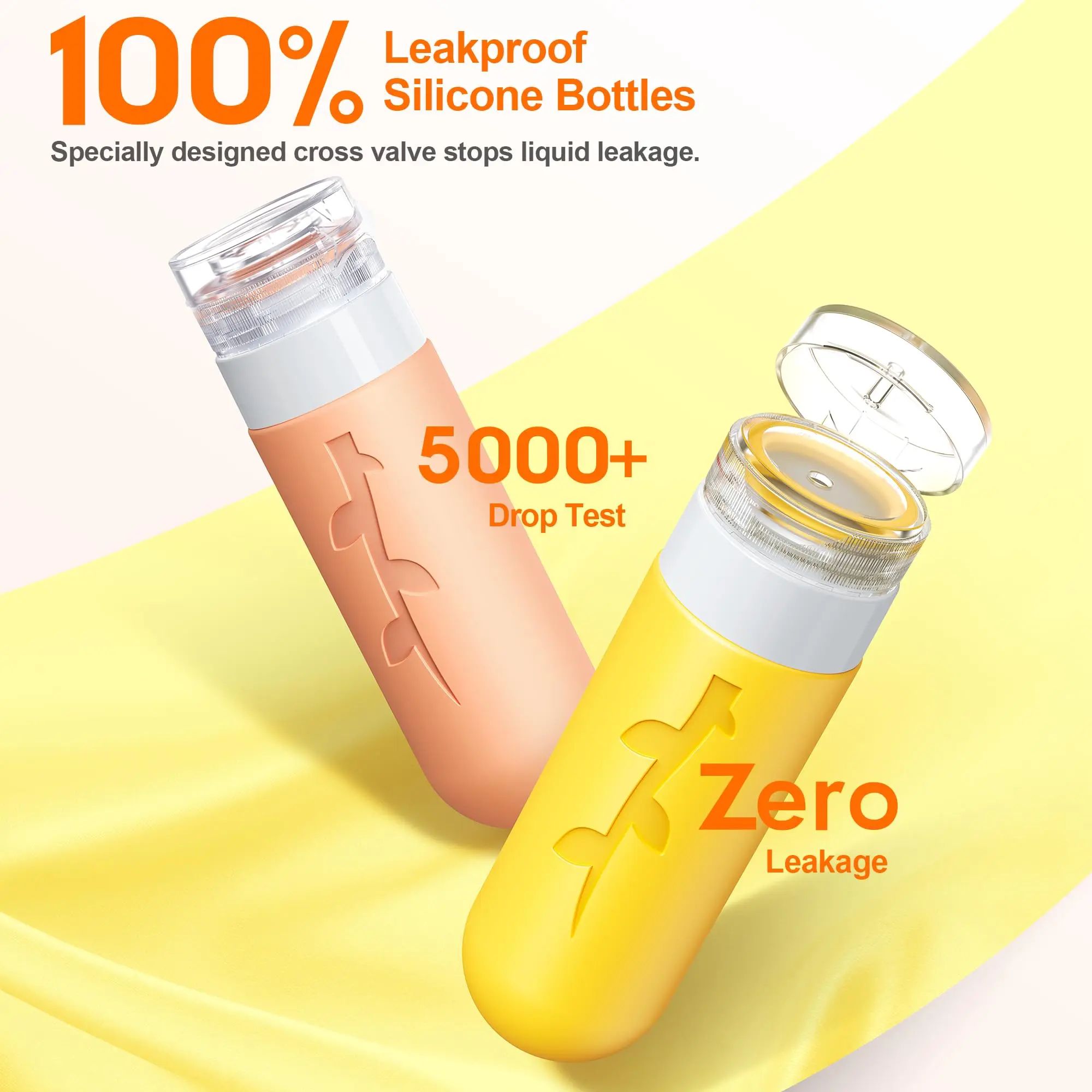 Leak Proof Silicone Travel Bottle Set