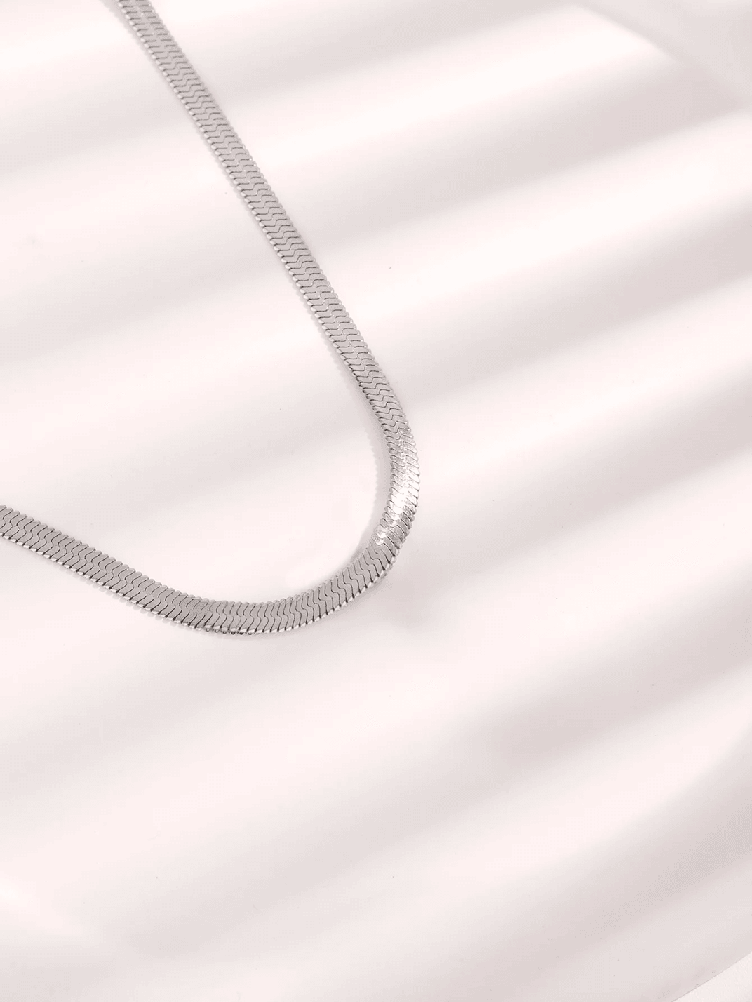 Gold Plated Stainless Steel Herringbone Necklace