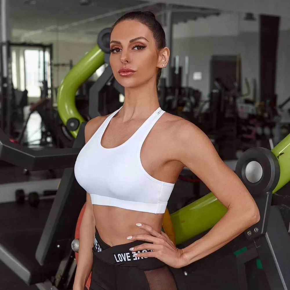 Womens Push Up Sports Bra Yoga Fitness Gym Crop Top
