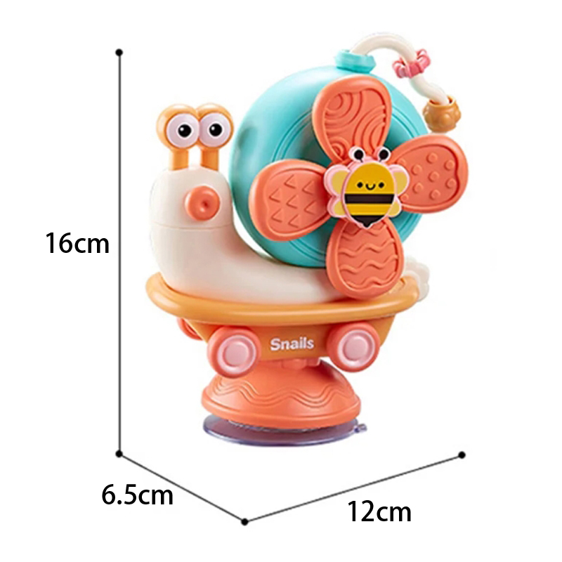 Snail Windmill Spinner Toy for Babies Montessori Sensory Car with Suction Cup | Fine Motor Skill Development Toy