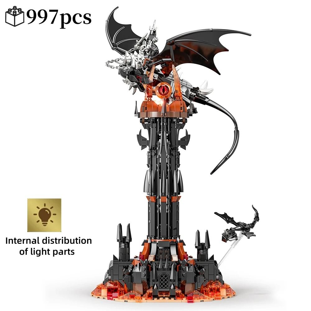 Moc-Lord Fell Beast & Magic Tower – Fortress Castle Building Blocks – High-Yield Creative Interaction Hub