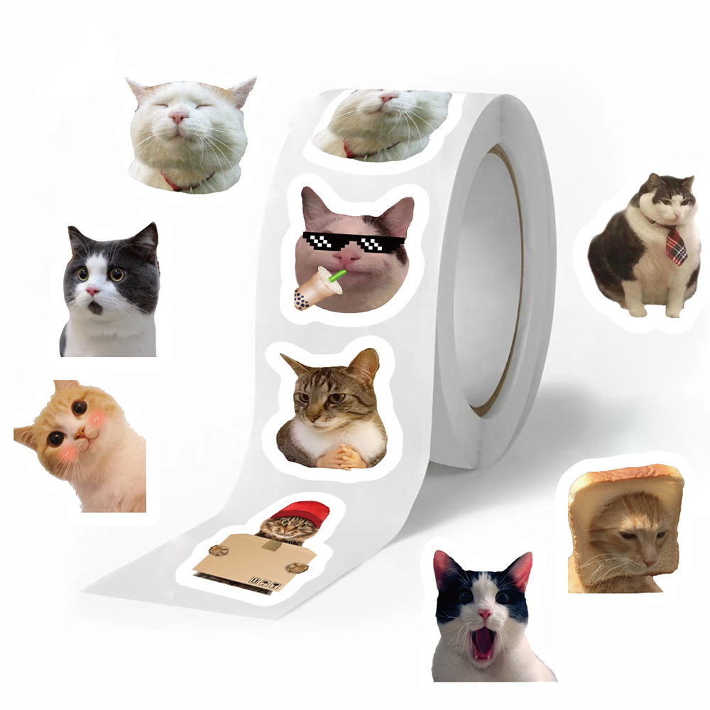 Funny Cats MEME Cartoon Graffiti Stickers Waterproof DIY Stickers for Phone, Guitar, Laptop, Notebook, Suitcase, Kids