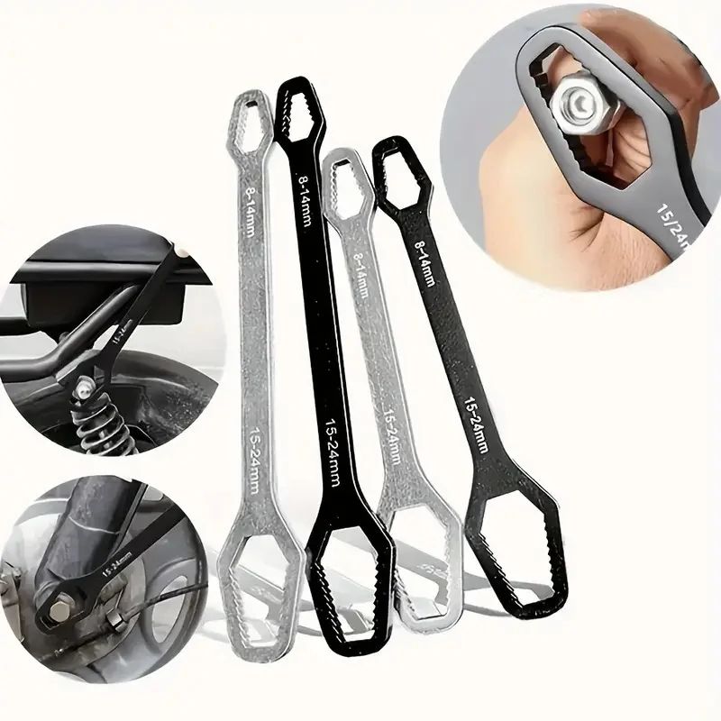 Compact Double-Head Adjustable Wrench (3–17 mm) – Versatile Multi-Purpose Tool