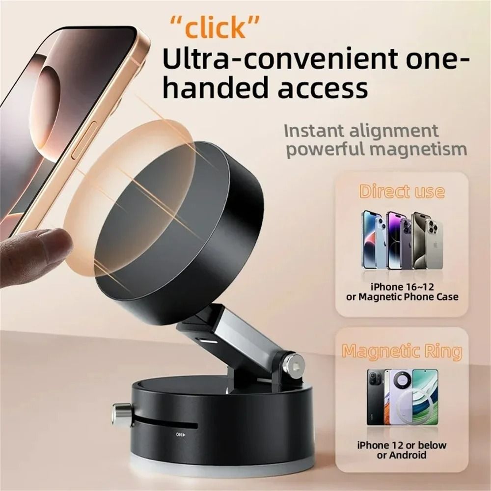 Mini Dual-Sided Magnetic Vacuum Suction Phone Stand
