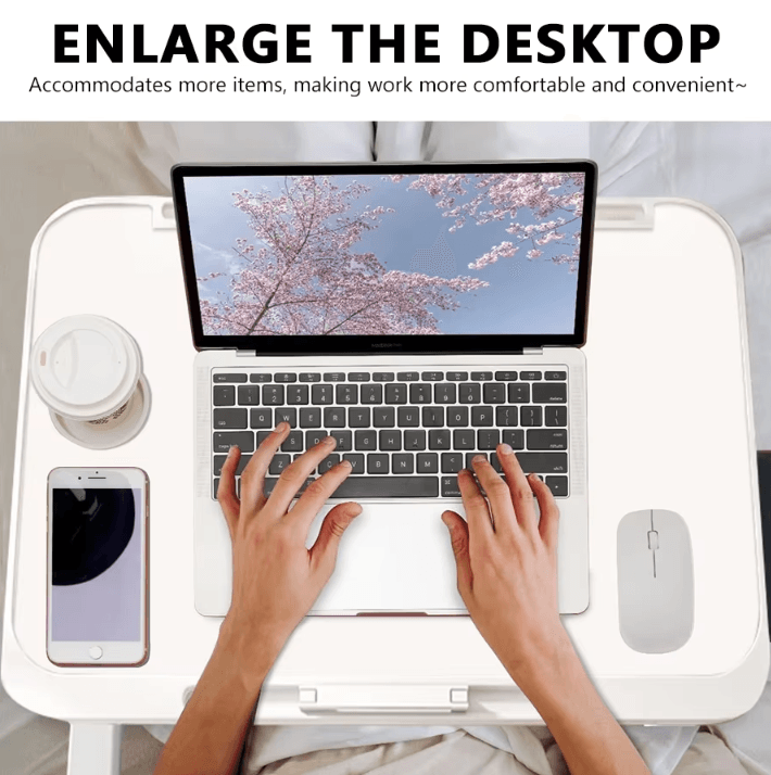 Foldable Laptop Desk Adjustable Bed Table Portable Computer Desk for Home Office and Study