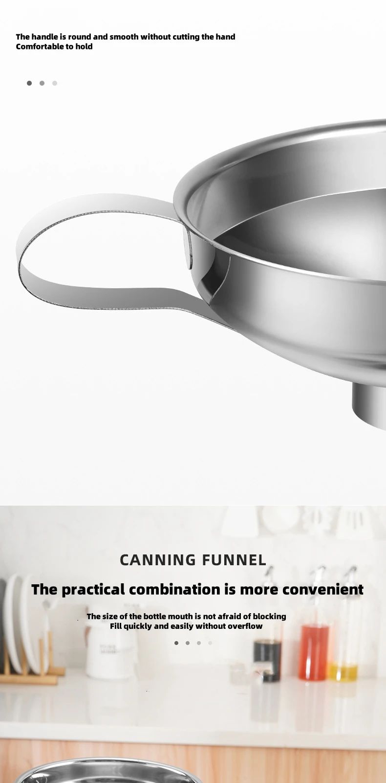 Stainless Steel Wide Mouth Canning Funnel